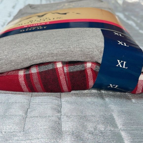 Blue Mountain Red Plaid Women's Flannel Pajama Set NWT Various size XL - Picture 3 of 9
